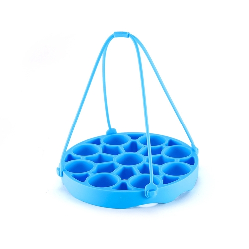 

Multifunctional Silicone Egg Steamer Can Be Detached As A Heat Insulation Pad(Blue)