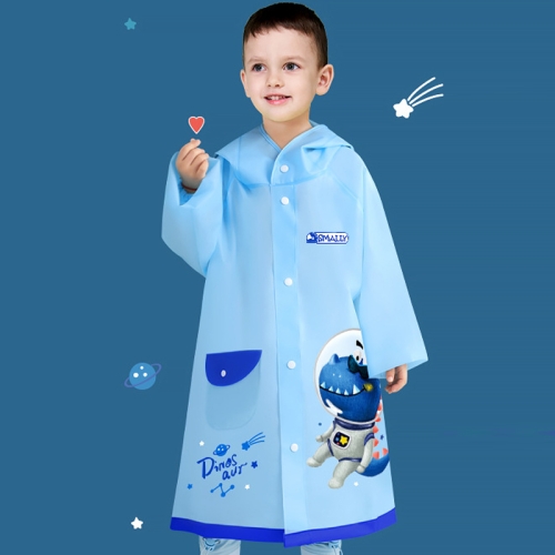 

Smally Cartoon Children Raincoat EVA Waterproof Student Split Poncho, Size: S(Glacial Blue)