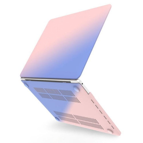 

Hollow Style Cream Style Laptop Plastic Protective Case For MacBook Pro 13 A1278(Rose Pink Matching Tranquil Blue)