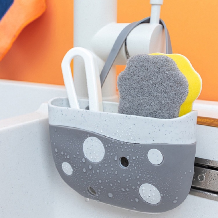 

Cheese Shape Sink Hanging Bag Kitchen Sink Storage Supplies Drain Hanging Basket(Bright White)
