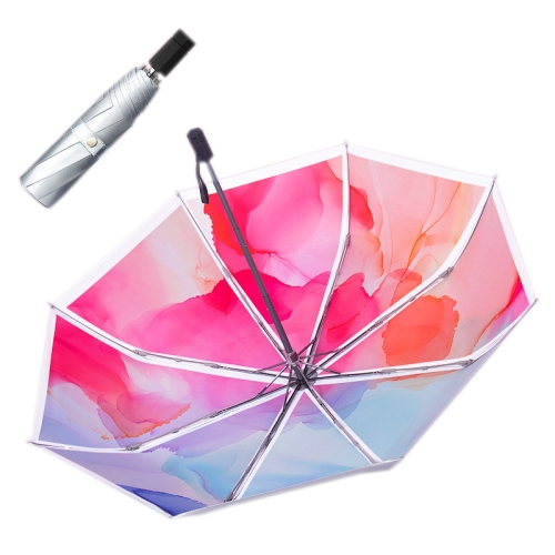 

Illustrator Tri-Folding Umbrella Titanium Silver Glue Anti-Ultraviolet Folding Umbrella(Manual Halo)