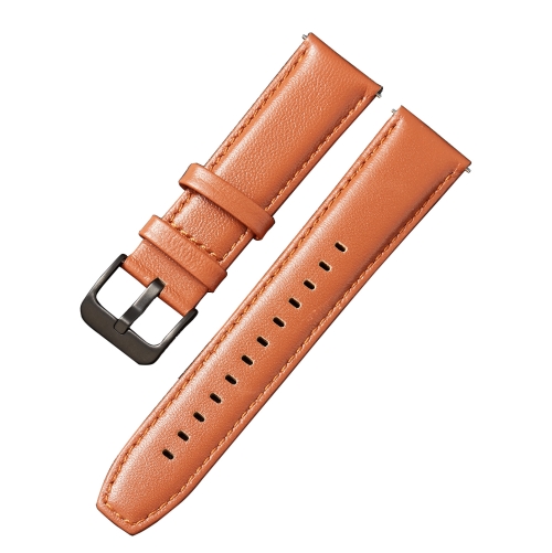 

22mm Smart Quick Release Strap Sheepskin Soft Silicone Strap For Huawei GT2 46mm(Brown Black Buckle)