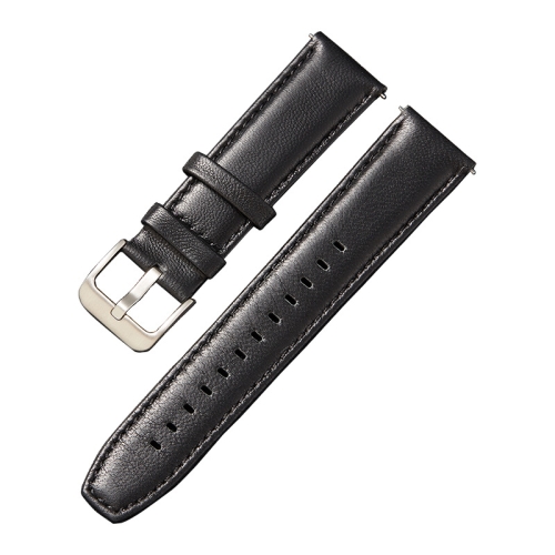 

22mm Smart Quick Release Strap Sheepskin Soft Silicone Strap For Huawei GT2 46mm(Black Silver Buckle)