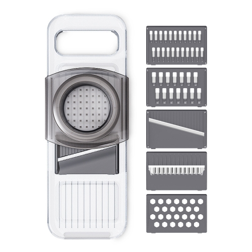 

Multi-Function Slicker Kitchen Gadget Potato Slice Grater, Colour: Six Knives Gray