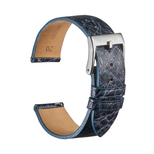 

Burst Texture Cowhide Watchband Quick Release Ultra-Thin Universal Watchband,Size: 20mm (Blue)