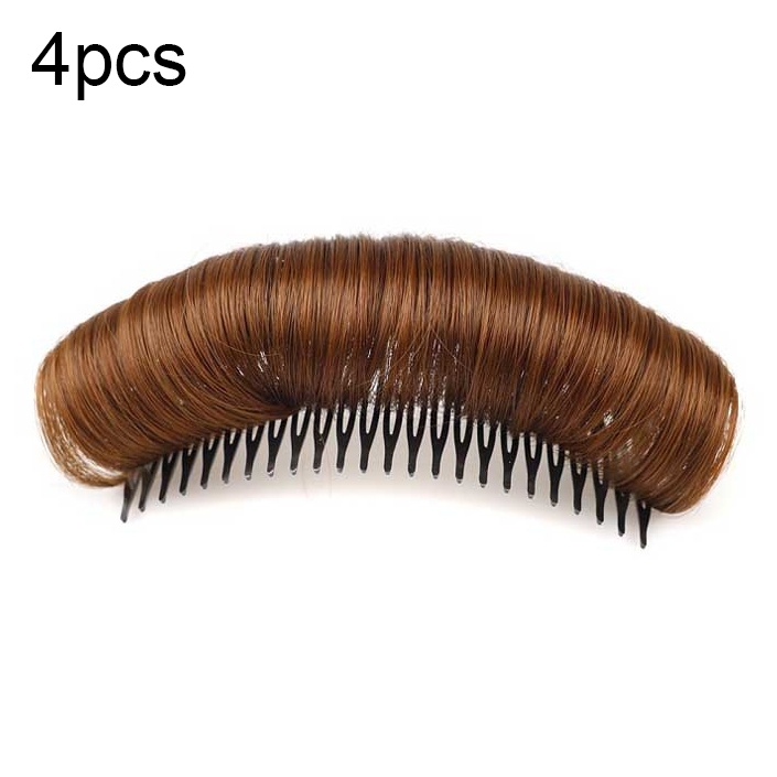 

4 PCS Forehead Hair Root Padding And Combing Hair Pack, Colour: 10cm Light Brown