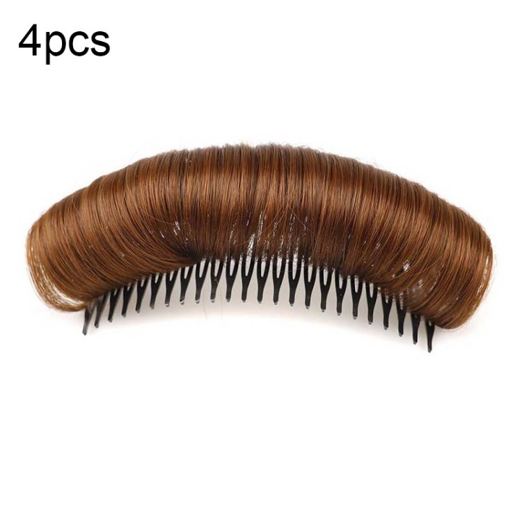 

4 PCS Forehead Hair Root Padding And Combing Hair Pack, Colour: 12cm Light Brown