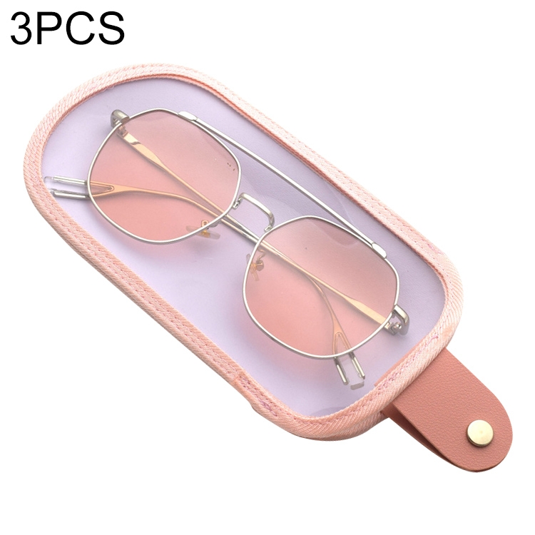 

3 PCS Ice Cream Personality Mobile Phone Glasses Bag Retro Portable Storage Sunglasses Bag(Light Purple)