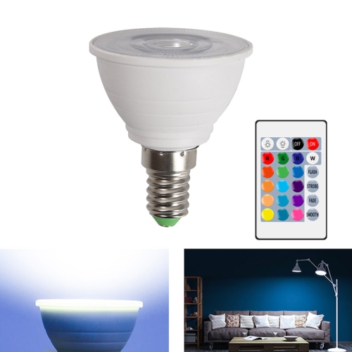 

Energy-Saving LED Discoloration Light Bulb Home 15 Colors Dimming Background Decoration Light, Style: Transparent Cover E14(RGB White)