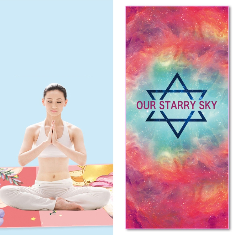 

Home Yoga Towel Printing Portable Non-Slip Yoga Blanket, Colour: Sky Large
