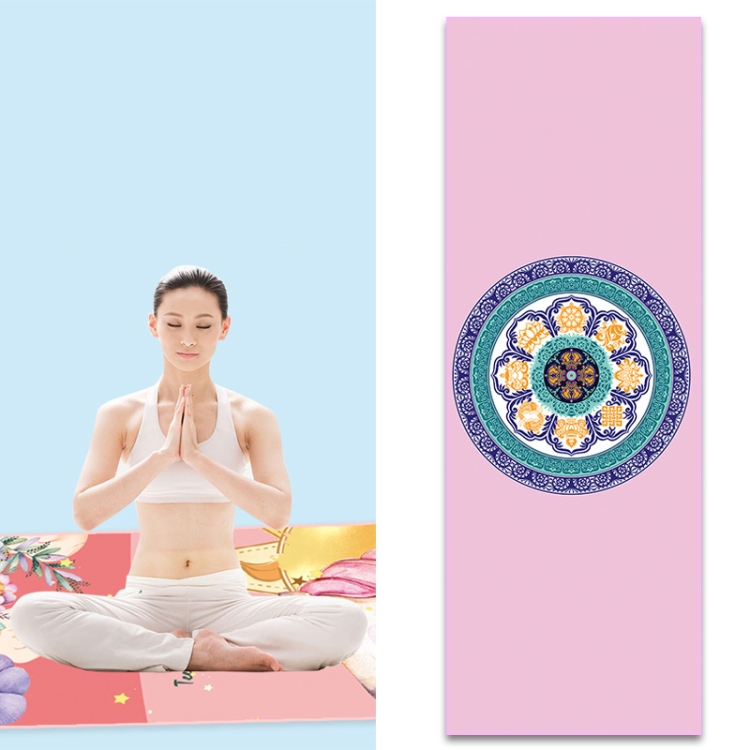 

Home Yoga Towel Printing Portable Non-Slip Yoga Blanket, Colour: Dothy Flower Small + Silicone