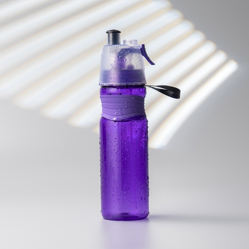 

750ml Spray Plastic Space Cup Large Capacity Water Cup Simple Outdoor Sports Bottle(Purple)