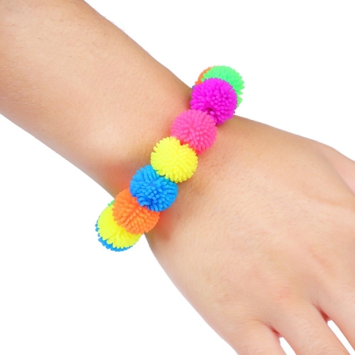 

12 PCS Colorful Soft Bracelet TPR Material Elastic Skin-Friendly Decompression Toy,Specification 14 Capsules