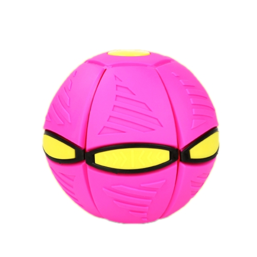 

2 PCS Adult Decompression Flying Saucer Ball Mini Deformed Flying Disk Parent-Child Interactive Toy, Colour: Without Light (Rose Red)