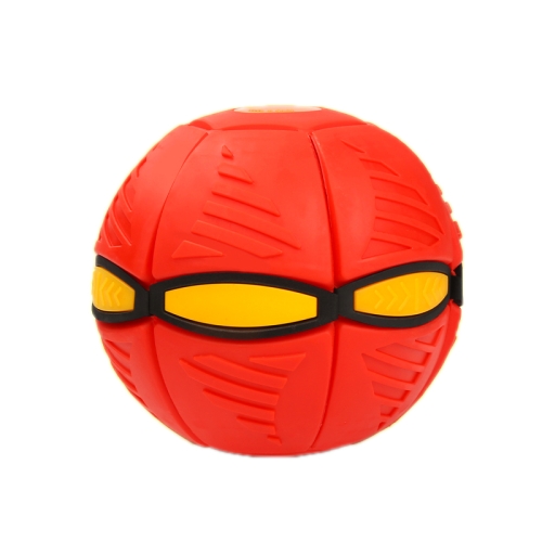 

2 PCS Adult Decompression Flying Saucer Ball Mini Deformed Flying Disk Parent-Child Interactive Toy, Colour: Without Light (Red)