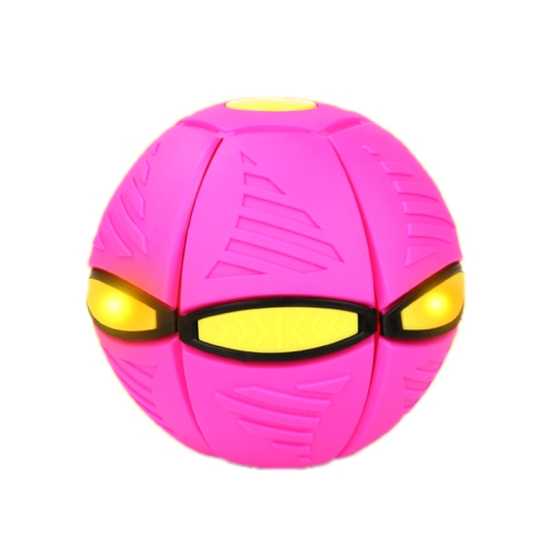 

2 PCS Adult Decompression Flying Saucer Ball Mini Deformed Flying Disk Parent-Child Interactive Toy, Colour: Three Lights (Rose Red)