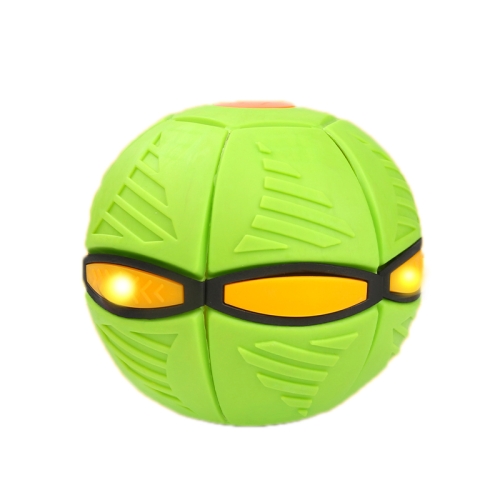 

2 PCS Adult Decompression Flying Saucer Ball Mini Deformed Flying Disk Parent-Child Interactive Toy, Colour: Three Lights (Green)