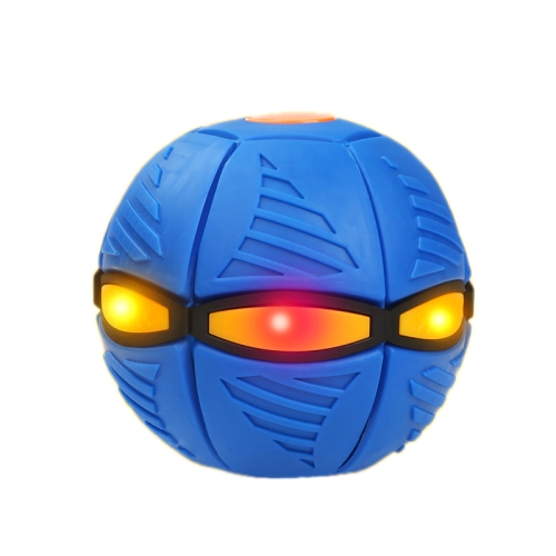 

2 PCS Adult Decompression Flying Saucer Ball Mini Deformed Flying Disk Parent-Child Interactive Toy, Colour: Six Lights (Blue)