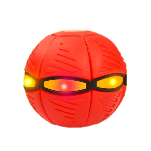 

2 PCS Adult Decompression Flying Saucer Ball Mini Deformed Flying Disk Parent-Child Interactive Toy, Colour: Six Lights (Red)