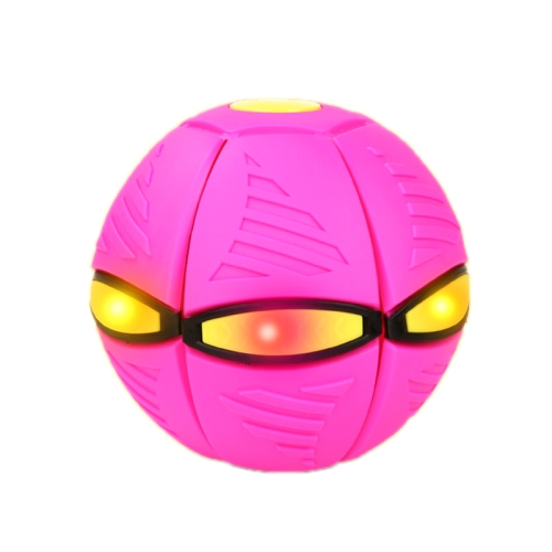 

2 PCS Adult Decompression Flying Saucer Ball Mini Deformed Flying Disk Parent-Child Interactive Toy, Colour: Six Lights (Rose Red)