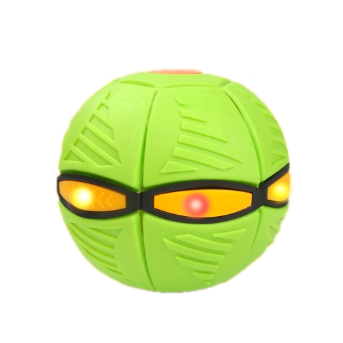 

2 PCS Adult Decompression Flying Saucer Ball Mini Deformed Flying Disk Parent-Child Interactive Toy, Colour: Six Lights (Green)