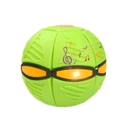 

2 PCS Adult Decompression Flying Saucer Ball Mini Deformed Flying Disk Parent-Child Interactive Toy, Colour: Light + Music (Green)