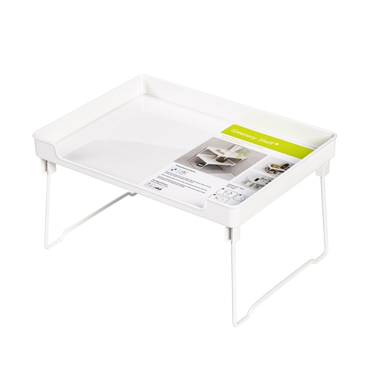 

Kitchen Desktop Wardrobe Foldable Cabinet Storage Rack, Color:White