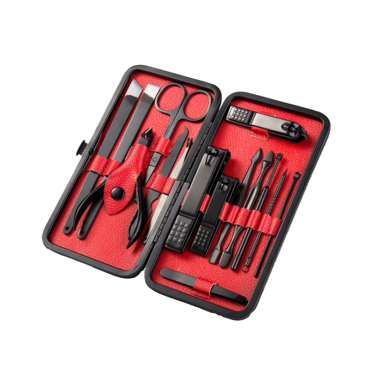 

15 PCS / Set Nail Clipper Home Pedicure Nail Care Tools(Black )