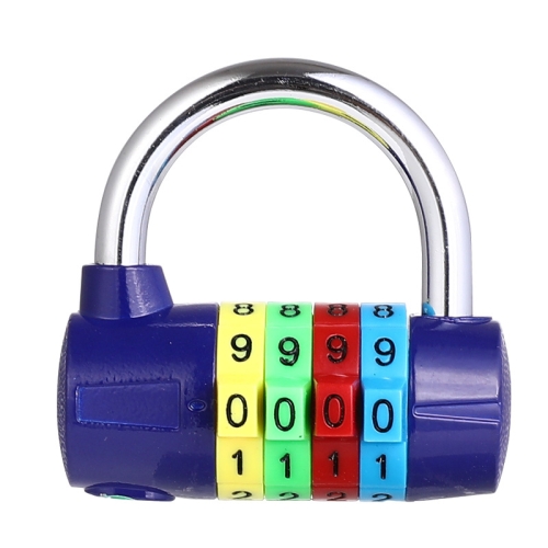 

2 PCS CH-206 4-Digit Alloy Password Padlock Gym Password Lock, Specification: Royal Blue