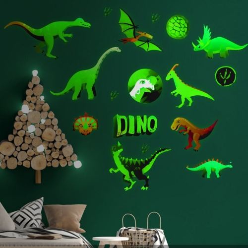 

2 Packs AFG3353 4 Hours Luminous Dinosaur Wall Sticker, Specification: 21x29cm