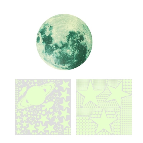 

2 Packs AFG3387 Moon Star Spaceship Luminous Wall Sticker, Specification: 1788PCS Green