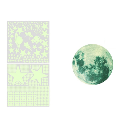 

2 Packs AFG3387 Moon Star Spaceship Luminous Wall Sticker, Specification: 930PCS Green