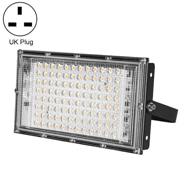 

LED Plant Light Full Spectroscopy Waterproof Growth Lamp Seedlings Vegetable Filling Lamp, Power: UK Plug 96 Beads 100W(Pink Light)