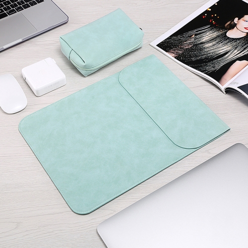 

HL0008-014 Notebook Frosted Computer Bag Liner Bag + Power Supply Bag, Applicable Model: 12 inch(A1534)( Fruit Green)