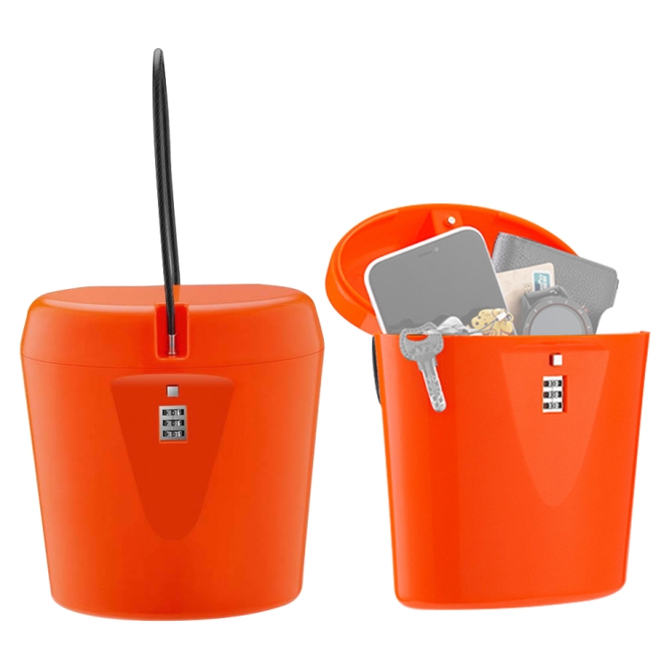 

CH-808 ABS Beach Password Box Large Capacity Portable Storage Box(Orange)