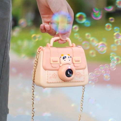 

Cartoon Cute Cow Handbag Automatic Bubble Blowing Machine(Khaki)