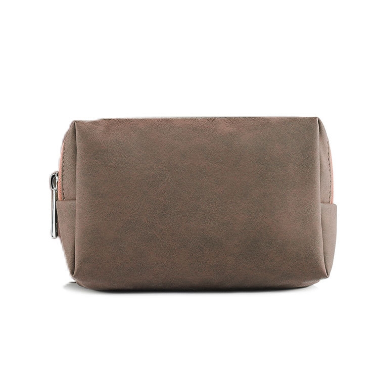 

2 PCS Portable Digital Accessory Leather Bag Single Layer Storage Bag, Colour: Sheepskin (Brown)