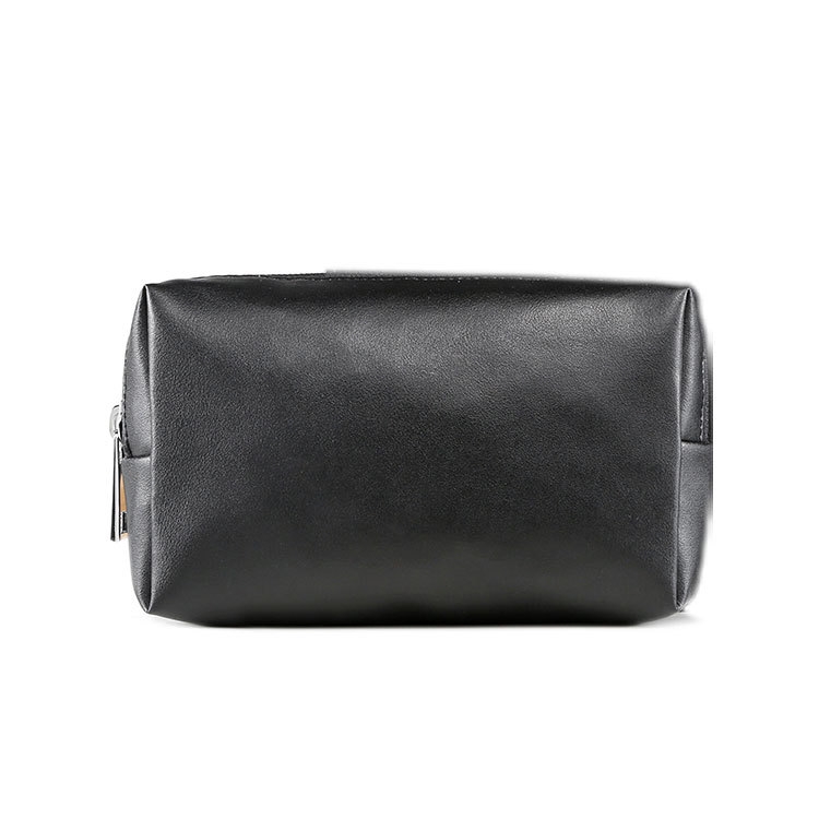 

2 PCS Portable Digital Accessory Leather Bag Single Layer Storage Bag, Colour: Microfiber Sheepskin (Black)