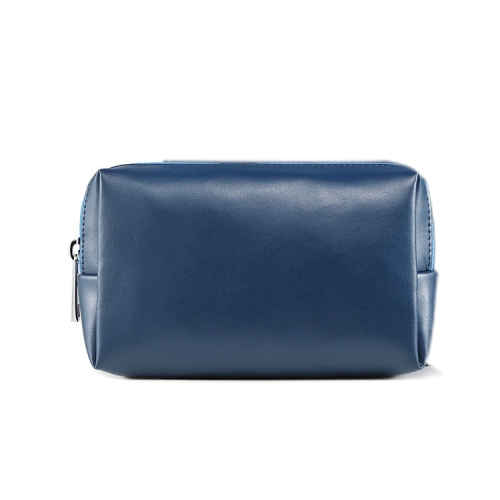 

2 PCS Portable Digital Accessory Leather Bag Single Layer Storage Bag, Colour: Microfiber Sheepskin (Blue)