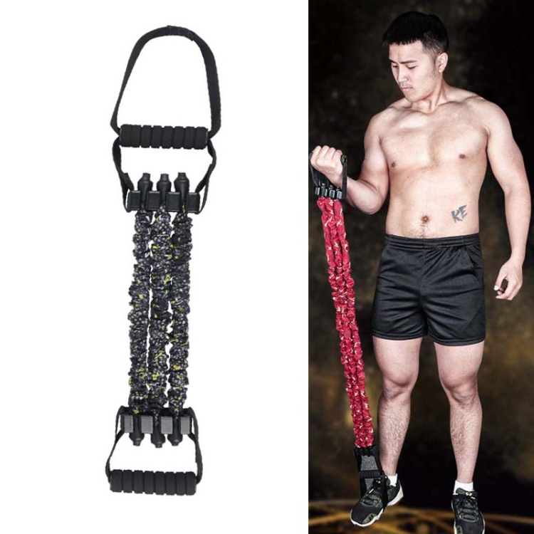 

Home Fitness Chest Expander Multifunctional Arm Training High Elastic Pull Rope, Specification: 50kg (Lightning Black)