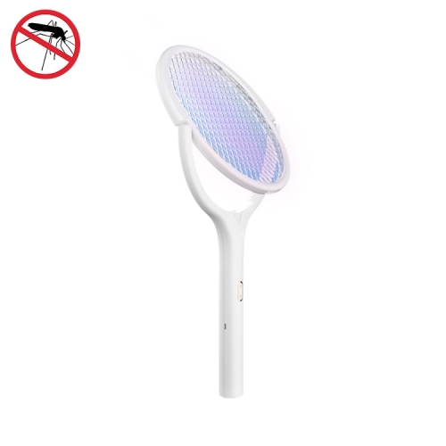 

3 In 1 Adjustable Mosquito Killer Angle Electric Mosquito Swatter USB Rechargeable Household Mosquito Killer(White )