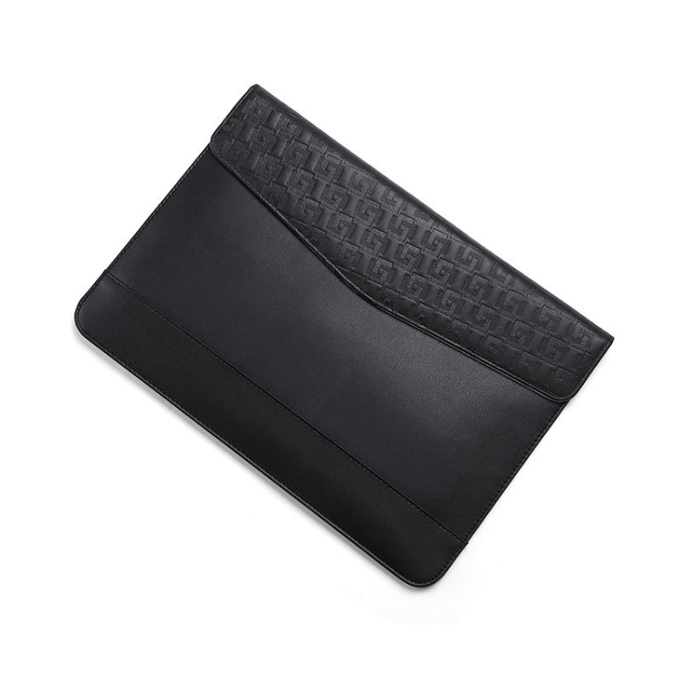 

Horizontal Embossed Notebook Liner Bag Ultra-Thin Magnetic Holster, Applicable Model: 13-14 inch( Black)