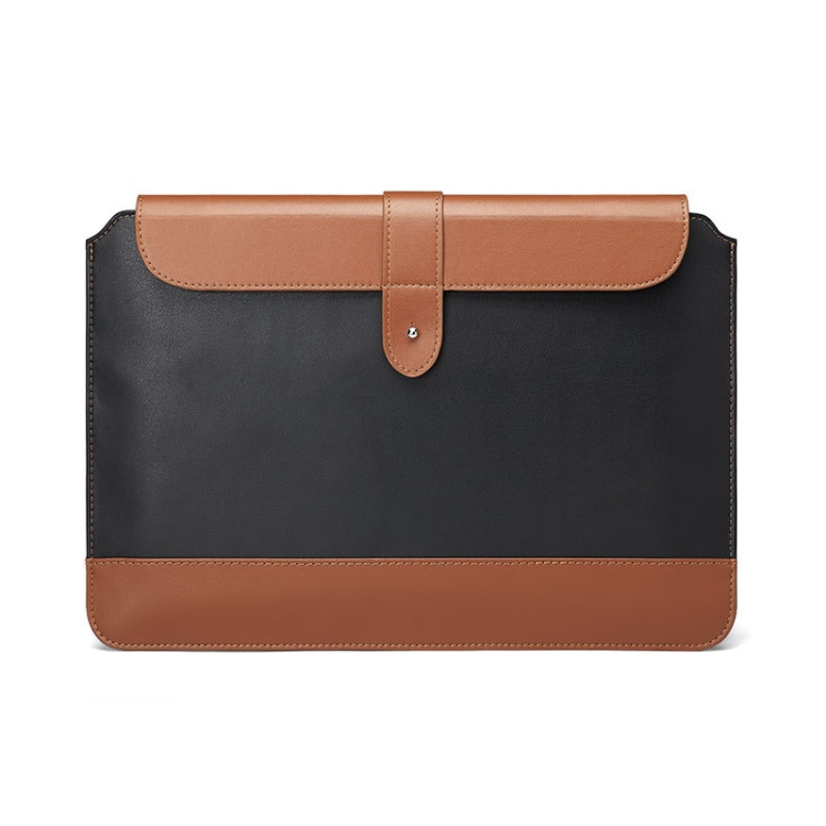 

Horizontal Microfiber Color Matching Notebook Liner Bag, Style: Liner Bag (Black + Brown), Applicable Model: 13 -14 Inch