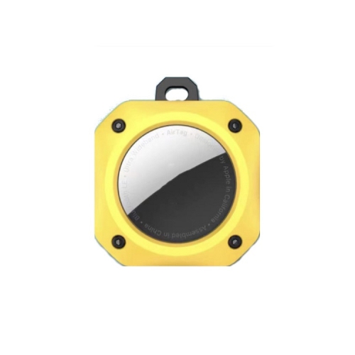 

2 PCS For Apple Airtags Positioning Tracker Anti-Drop Anti-Lost Case Printing Protective Case(Yellow)