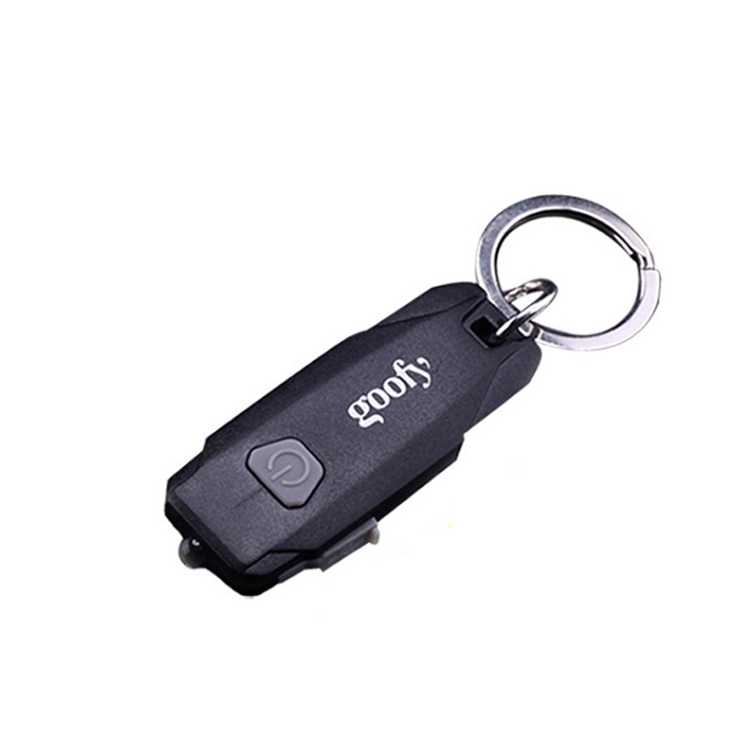 

GOOFY Mini USB Rechargeable LED Flashlight Portable Keychain(Black)