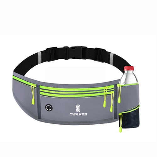 

CWILKES MF-008 Outdoor Sports Fitness Waterproof Waist Bag Phone Pocket, Style: With Water Bottle Bag(Gray)