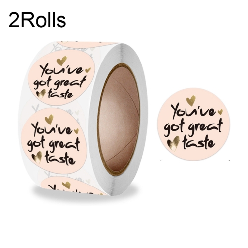 

10 Rolls Love Thank You Sticker Gift Decoration Label, Size: 2.5cm / 1inch(A-346)