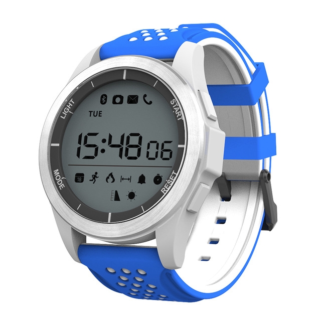 

F3 Sports Smart watch Bluetooth IP68 Professional Waterproof Swimming Watch Pedometer Outdoor Wristwatch for Android IOS(white and blue)