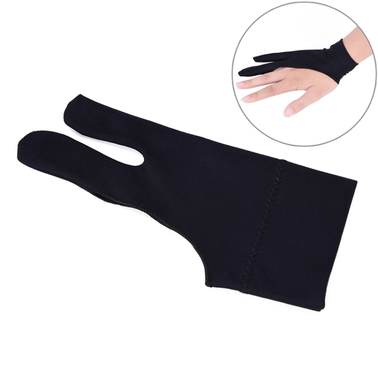 

10 PCS 2 Finger Anti-fouling Drawing Glove for Graphics Drawing Tablet, Both for Right and Left Hand(For men)