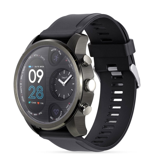 

T3 Dual Display Smart Watch For Men IP68 Waterproof Fitness Bracelet 15 Days Standby Business Smartwatch Activity Tracker(Gray)